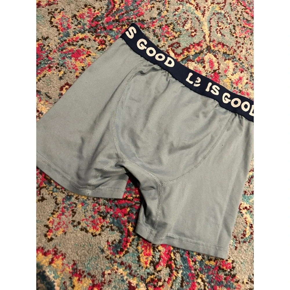 Life is Good Mens Boxer Briefs Light Blue Performance Underwear Size Small‎